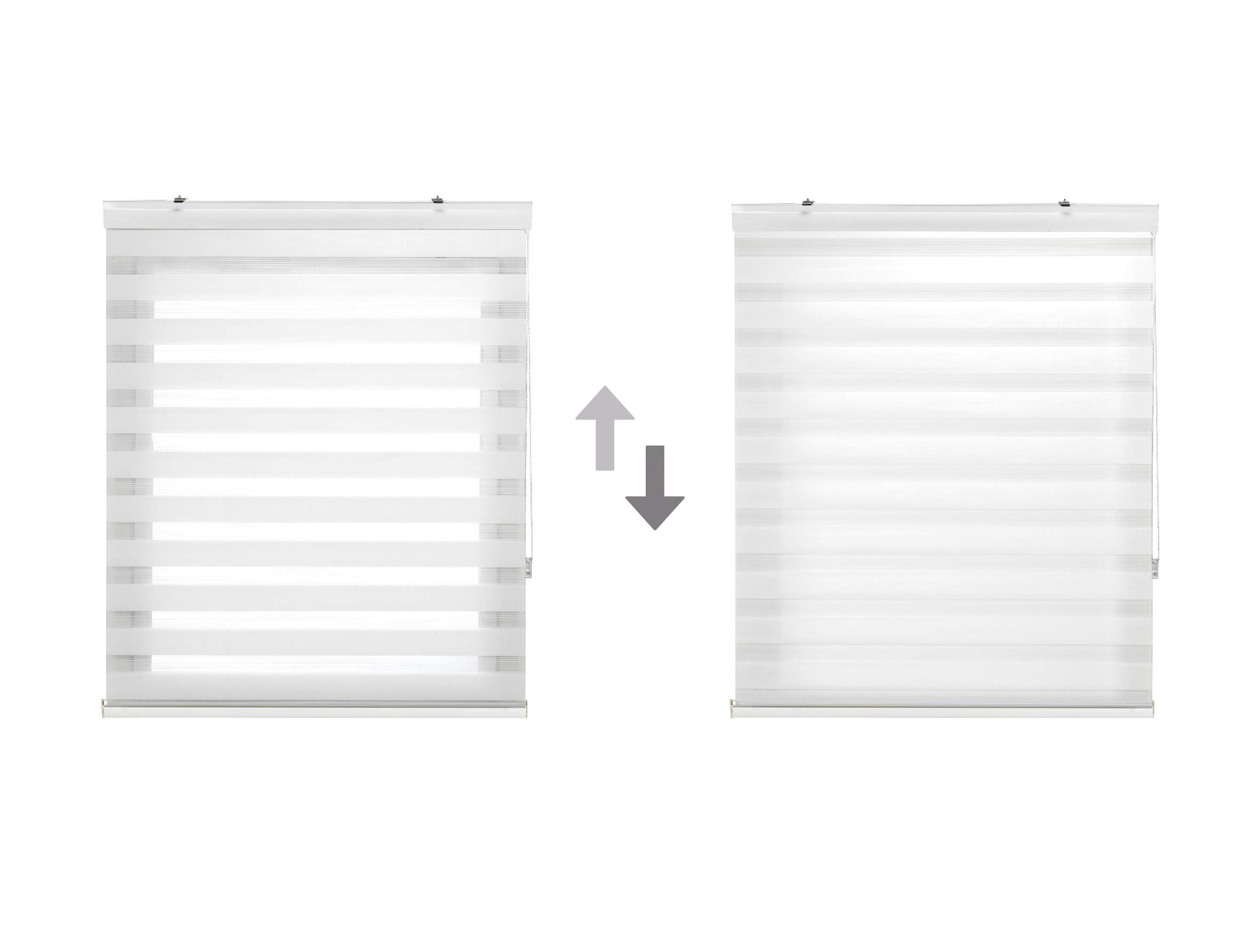 Blindecor Vela tenda a rullo in doppio strato notte e giorno con cassonetto in alluminio | Bianco sporco, tenda per interne 140 x 180 cm (Larghezza x Altezza) | Dimensioni del tessuto 137 x 175 cm