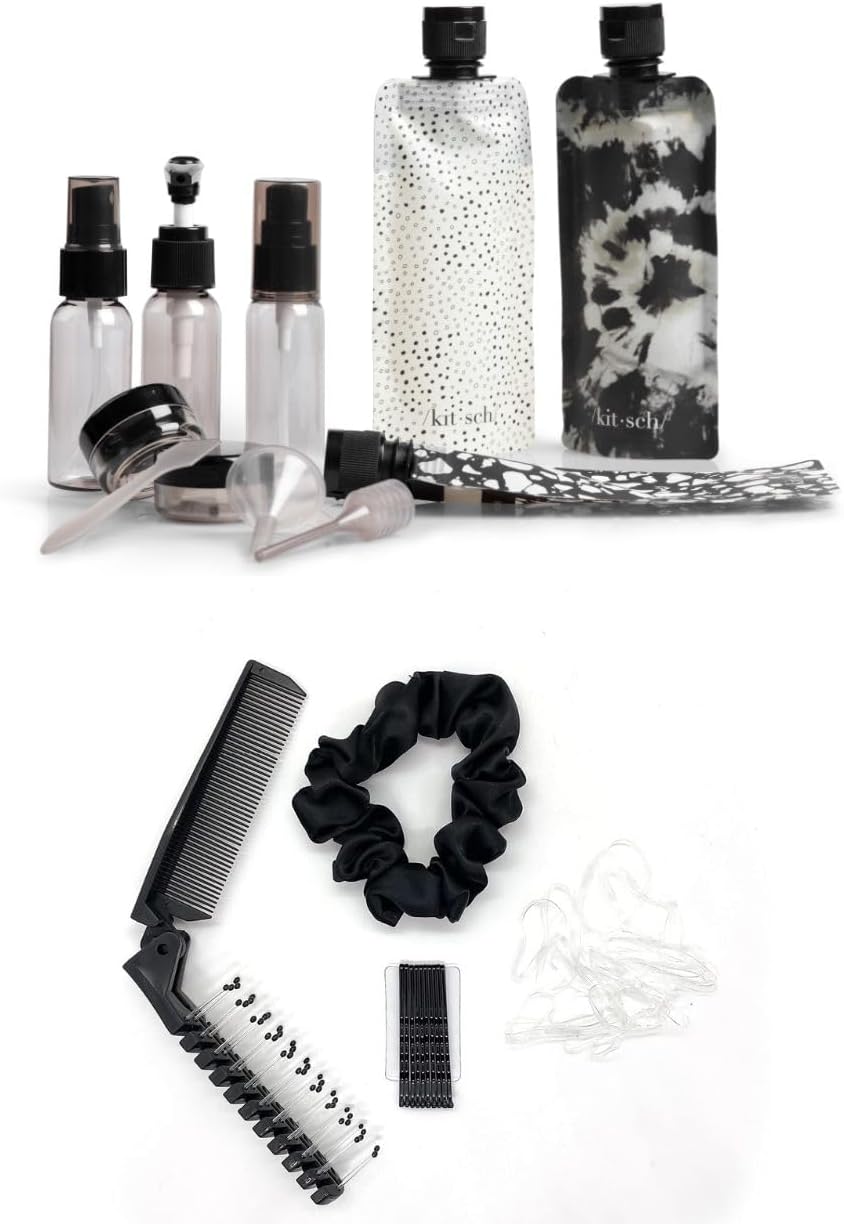 Kitsch 11 Pack Travel Bottles for Toiletries & Hair