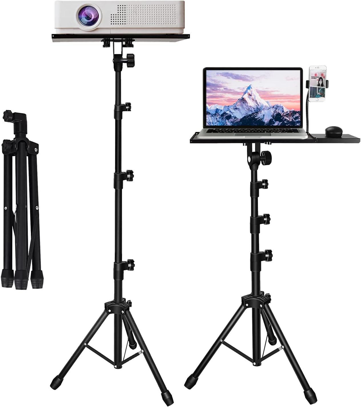 WTC Projector Stand, Laptop Tripod Stand Adjustable Height
