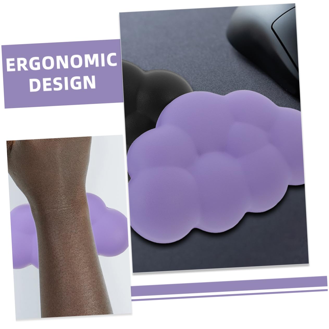 Operitacx 10pièces Repose-poignet De Bureau Ergonomique Mousse Pour Clavier Coussin Antidérapant Forme Fatigue Poignets Et Améliore De Saisie