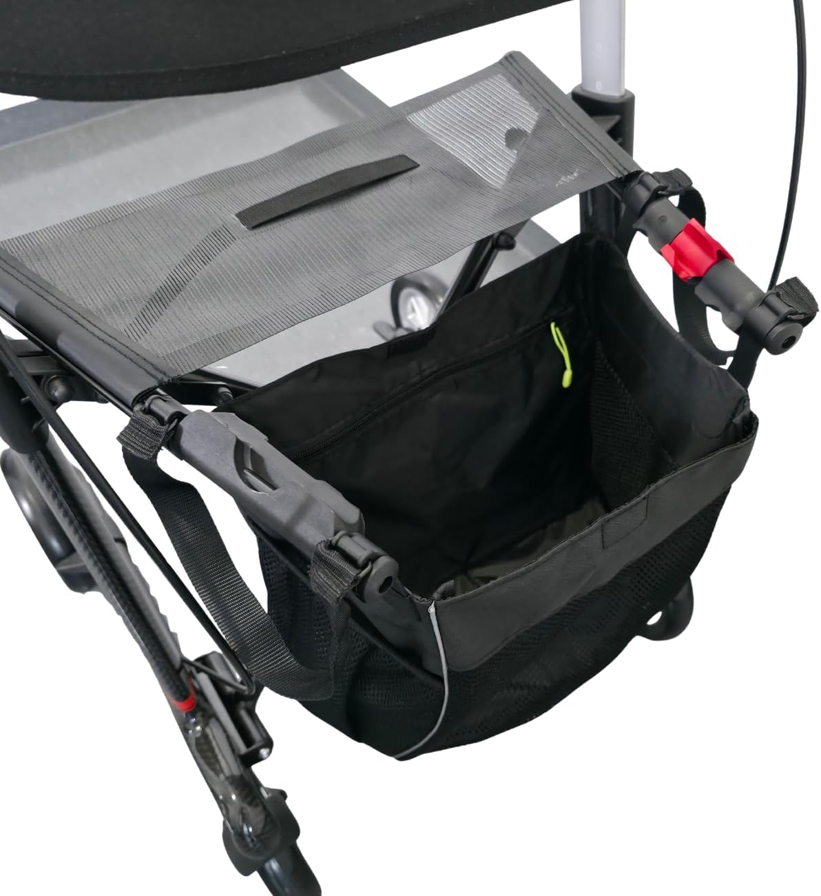 Rehasense Carbon Rollator Athlon SL, leicht & faltbar | für Innen & Außen | Leichtgewichtrollator in Premium-Ausführung inkl. Softräder & Rückengurt (Seeger Logo)