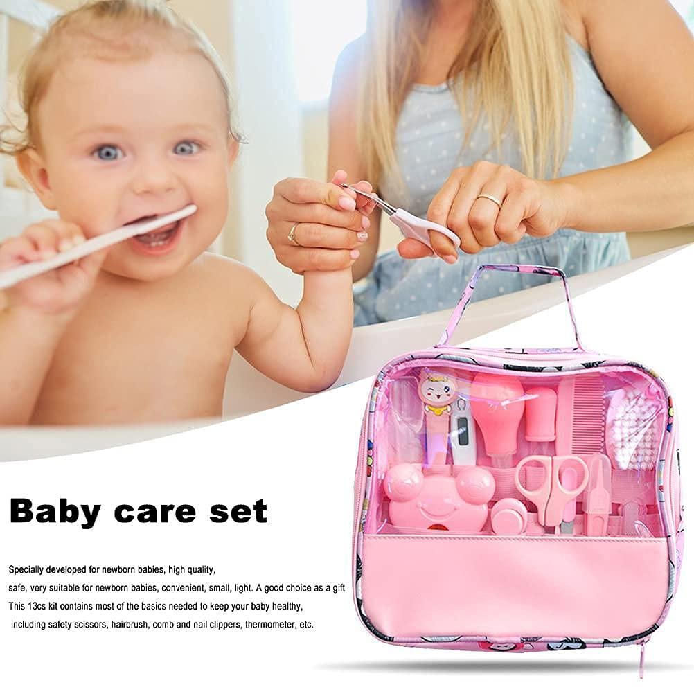Kit de toilettage pour bébé 13 pièces, ensemble de soins de sécurité pour bébé, kit de toilettage pour bébé, outils de toilettage pour bébé, ensemble de manucure pour nouveau-né, ensemble