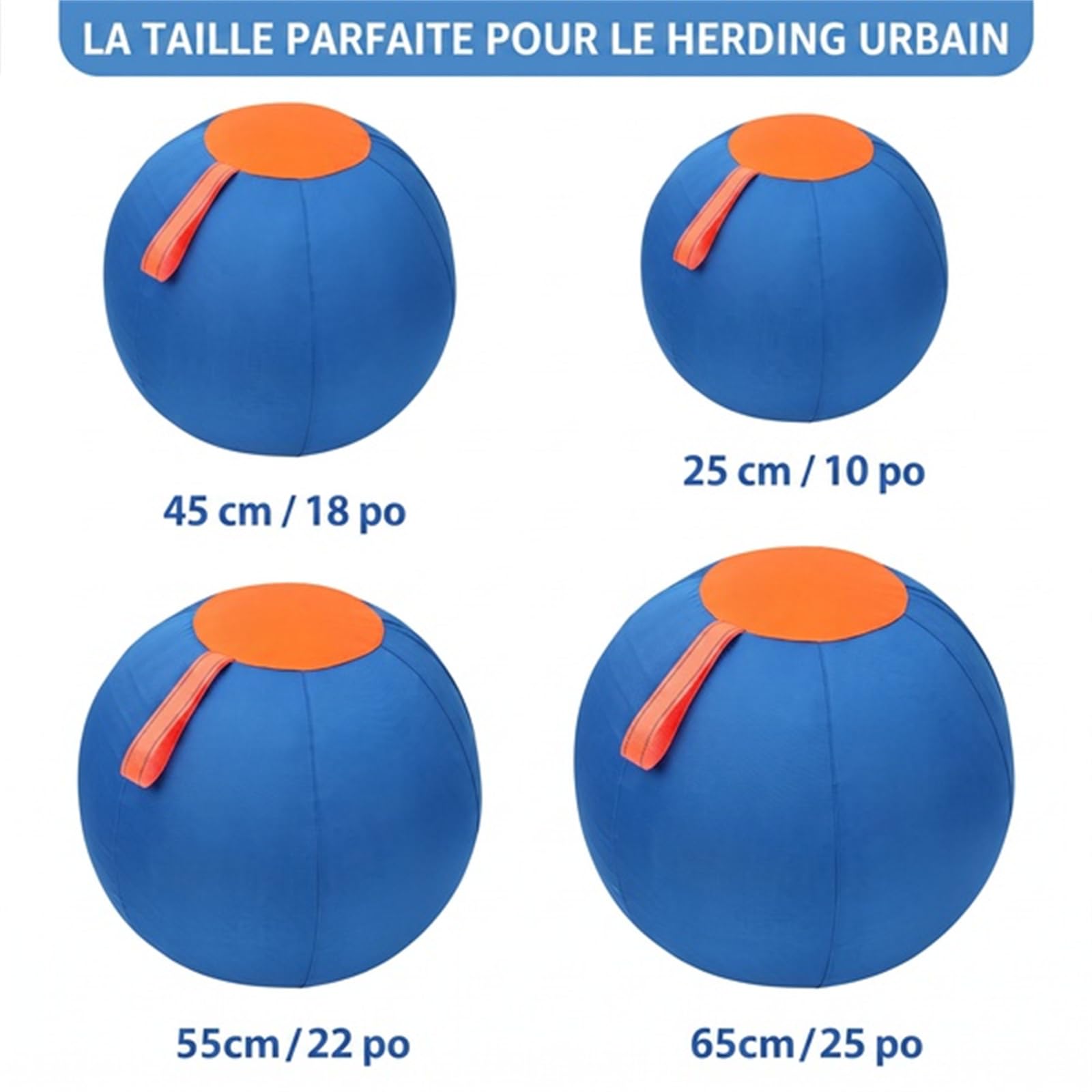 Naveo Jouet Gonflable Chien pour Grands Chiens | Ballon résistant pour jeux extérieurs facile à gonfler favorise l'exercice la coordination et l'interaction