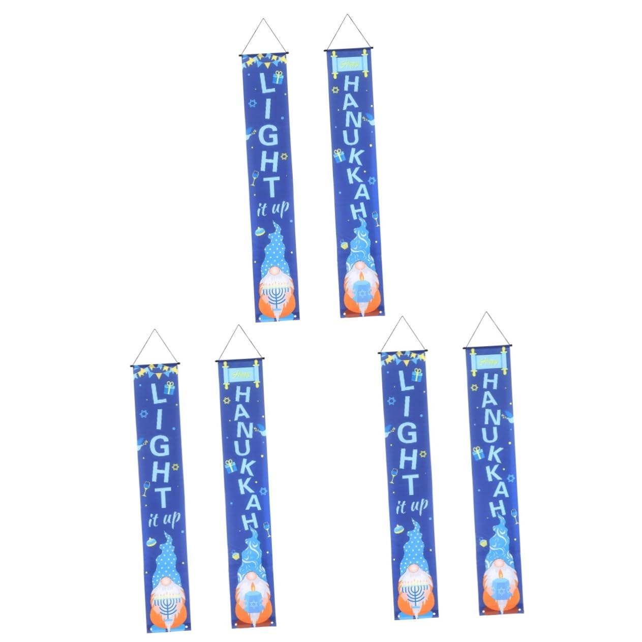 Banderole festive Hanoucca Amosfun : 3 paires de suspensions graphiques de haute qualité visuelle