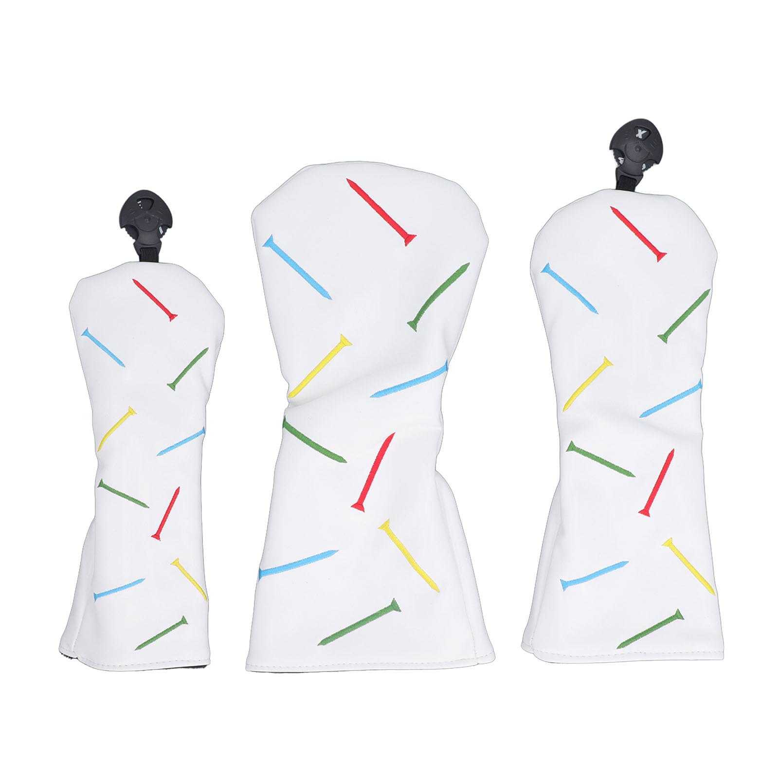 wasserdichte Golfschlägerhüllen aus PU-Leder, 3er-Set, Long Neck