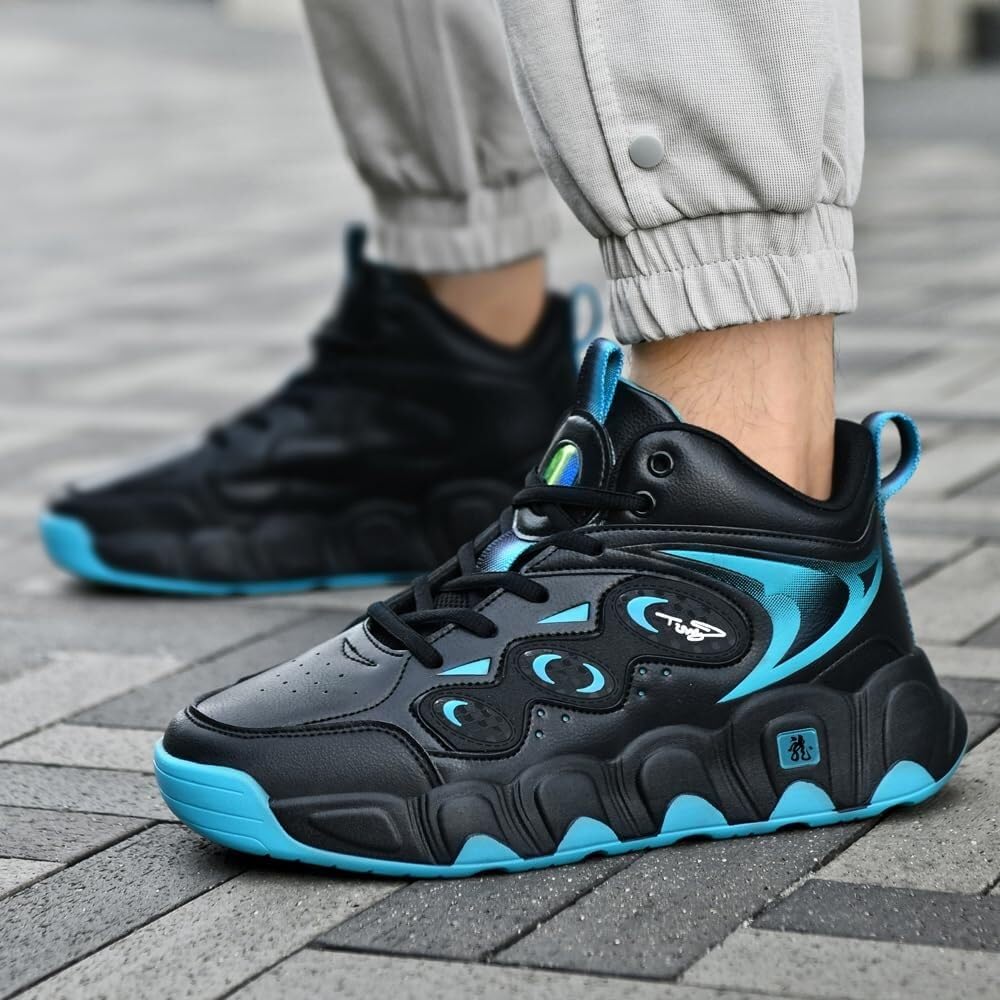 Scarpe da Basket Alte da Uomo di Grandi Dimensioni con Ammortizzazione, Rimbalzo, Antiscivolo, Resistenti all'Usura, Scarpe Sportive Casual