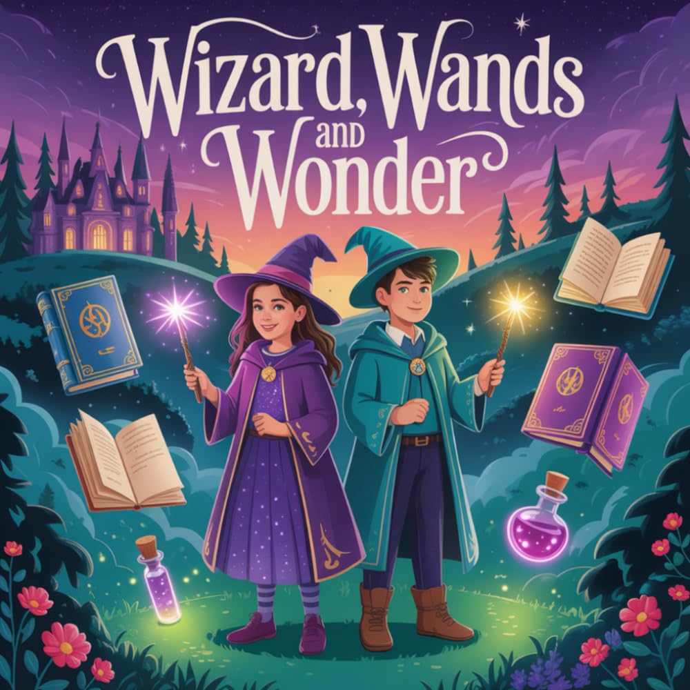 Wizard, Wands and Wonder: A magical coloring journey filled with spells, potions, and hidden wonders, 60 Pictures for young Adults
