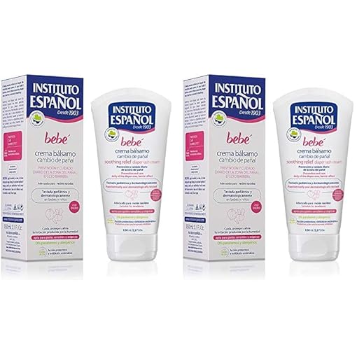 Instituto Español Tubo Crema Balsamo Pañal Linea Bebe 150 ml (Paquete de 2)