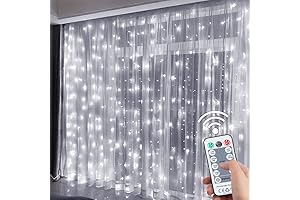 SUWITU LED Curtain Lights, 300 LED Fairy Lights Perfect for Bedroom Party Backdrop Decor
