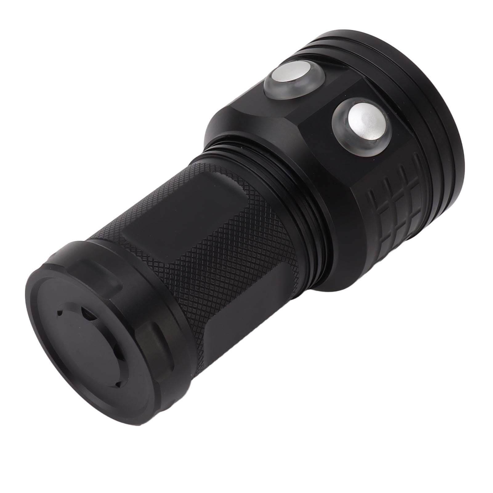 Asixxsix Lampe de Poche de Plongée, Lampe de Poche Sous-marine étanche IPX8 10 000 Lm, Alliage d'aluminium avec Lumière de Remplissage Rouge et Bleue pour la Plongée, le Camping, la Pêche de Nuit