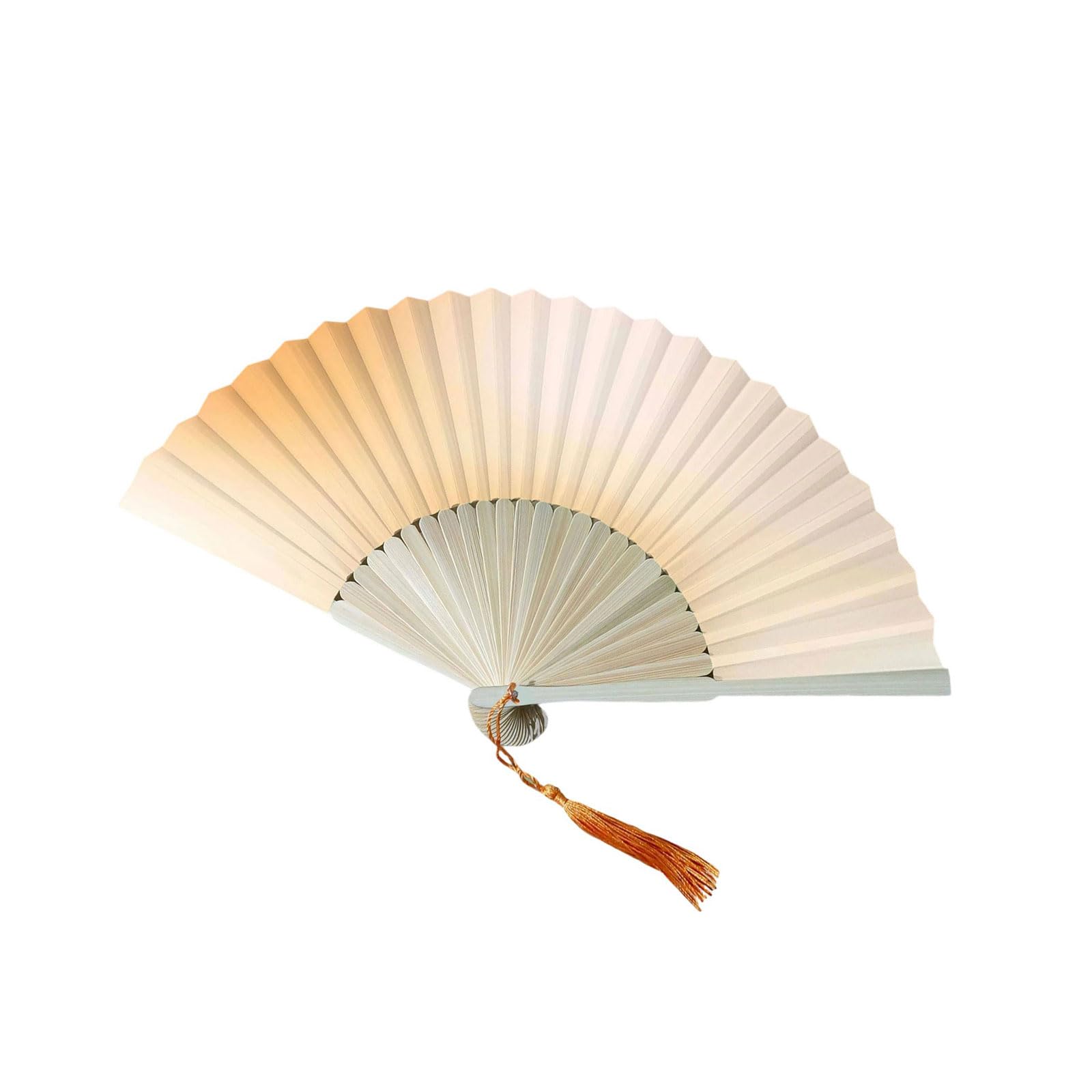 alloneslife Gradient Folding Fan with Tassels Chinese Styles Frame Handheld Fan for Festivals and Celebration Folding