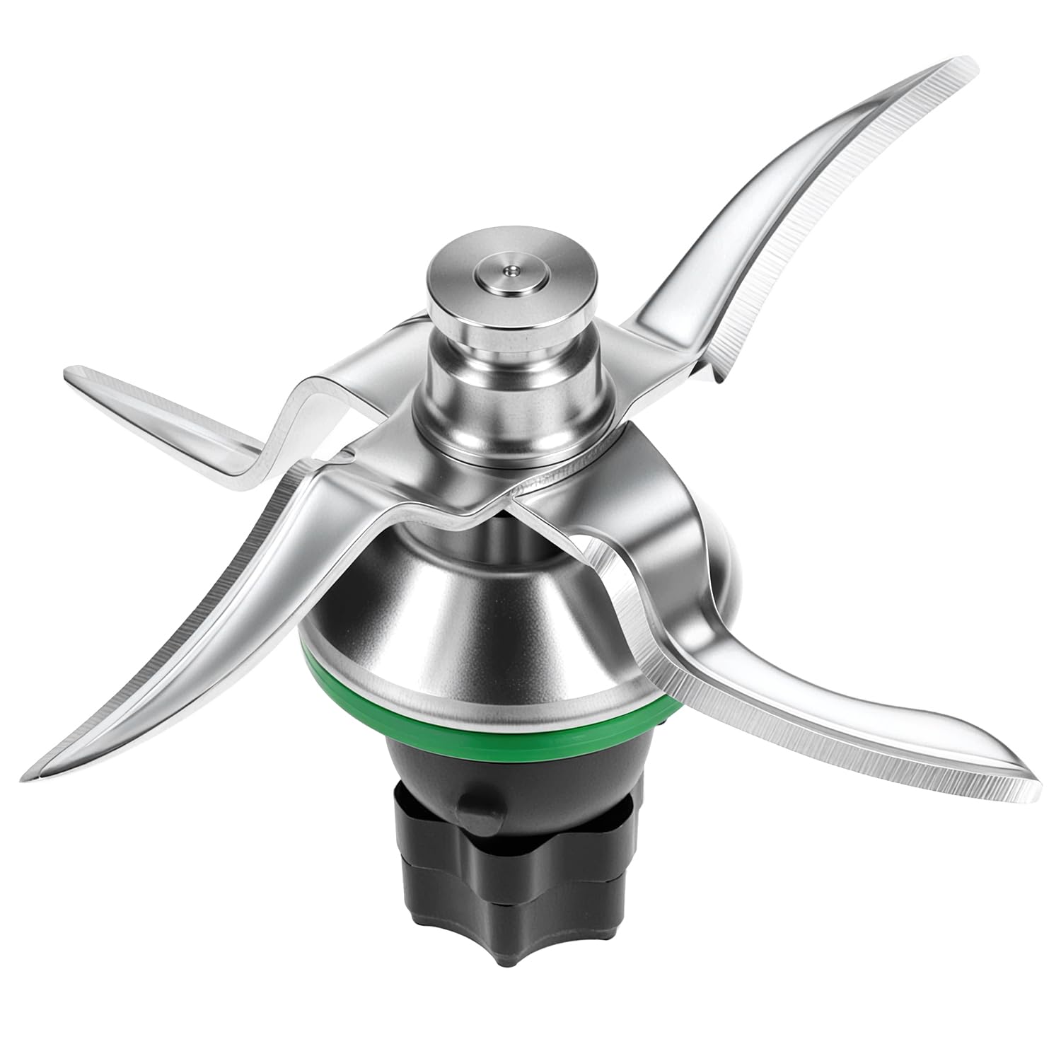 QWORK® nóż zamienny ze stali nierdzewnej 304, nóż do mieszania z pierścieniem uszczelniającym, kompatybilny z Thermomix TM5/TM6
