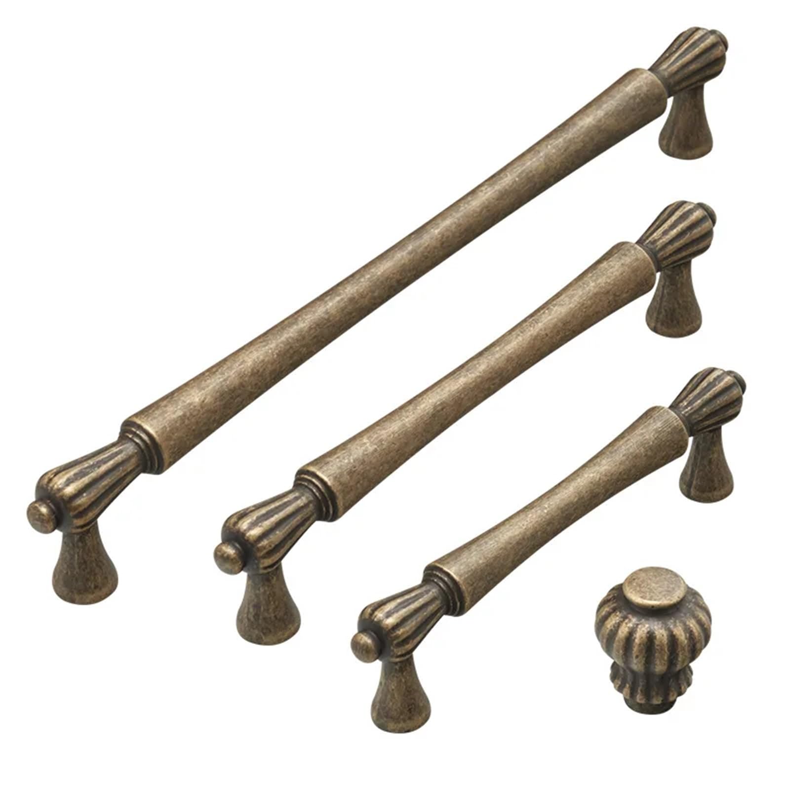 Kdhcvkz Antique 96Mm 1Pcs Kitchen & Wardrobe Door Handles, Distressed Drawer & Shoe-Cabinet Knobs, Furniture Hardware(Antique 96Mm)