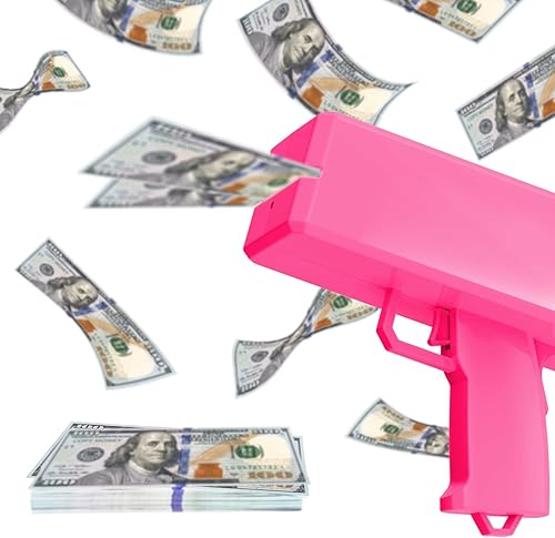 Miniatura 1 de Viapeu Pistola de dinero roja rosa con pistola de lluvia para ceremonia de graduación suministros de fiesta de cumpleaños regalos para niños y niñas