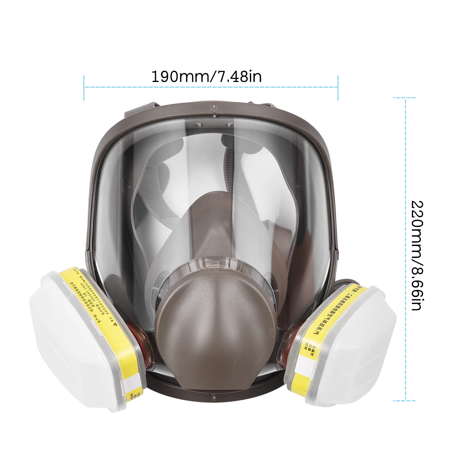 6800 Vollmaske Atemschutz – Gasmaske Mit Filter, 15in1, Für Lackieren, Staub & Atemschutz, In Schwarz