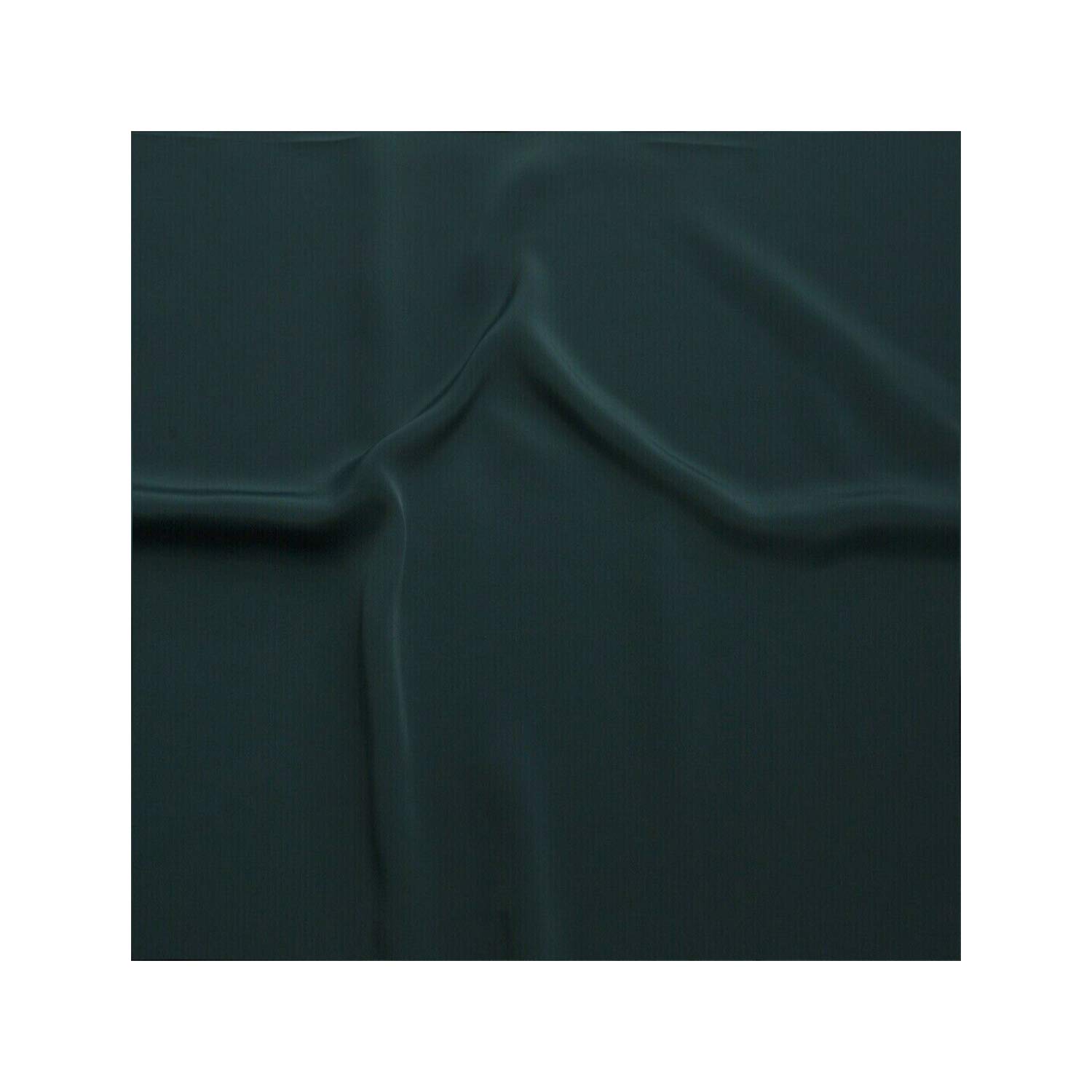 Fabrics King ONLINE Premium Crepe De Chine Fabric Silky Plain Dyed 45" - 112cm Wide Per Metre (Dark Teal, 1 METRE)