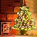 Outgeek Felt Christmas Tree, DIY Xmas Advent Calendar Tree 32PCS Wall Hanging Handmade Decoration Double Stitched Detachable Ornaments for Kids New Year Door Wall Hanging Xmas Decoration (50 Lights)