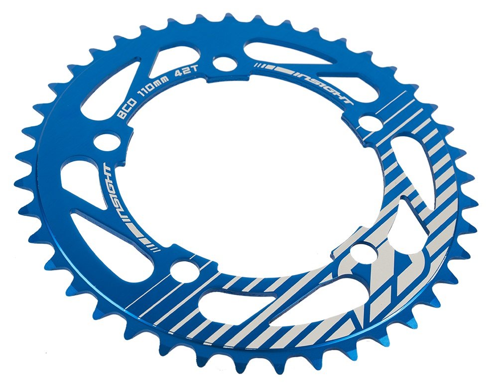 Insight 5-Bolt BMX Chainring 110mm BCD 42T Blue