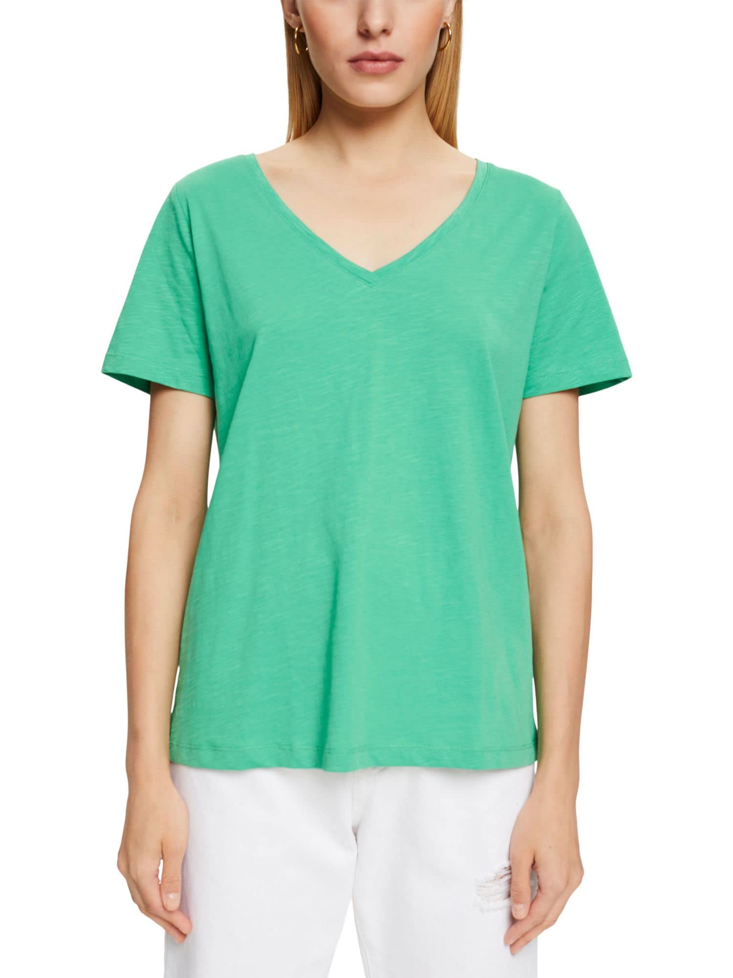 Esprit Women's 310/Green Basic Crew Neck T-Shirt, Xxs