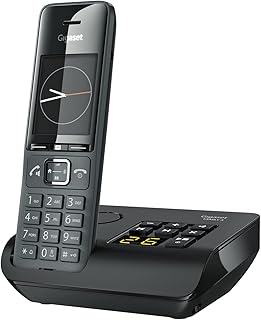 Gigaset Family Plus A - Cordless DECT phone with answering machine - Elegant design - Brilliant audio quality even when hands-free - Phone Book with 200 contacts - Single Heandset, titanium black