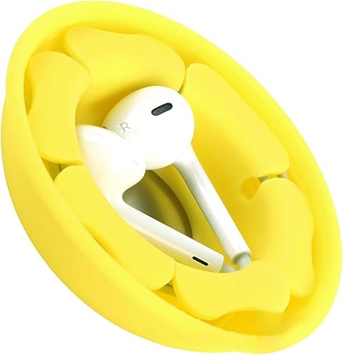 Miniatura 15 de MAIRUI Estuche para auriculares con cable, organizador de cables de auriculares de silicona suave, soporte magnético de almacenamiento sin enredos