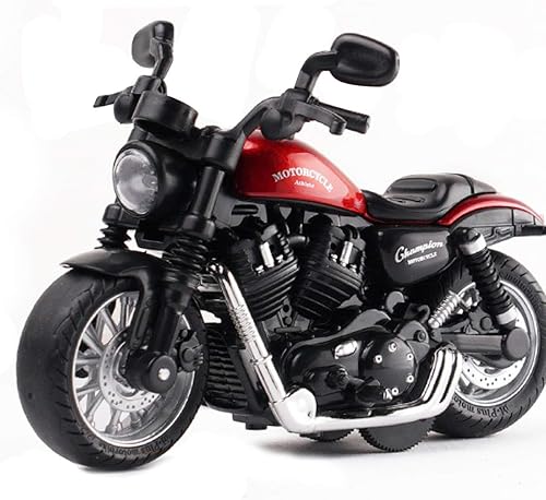 Tianmei 114 - Modelo de motocicleta de metal fundido para niños (MT - rojo)