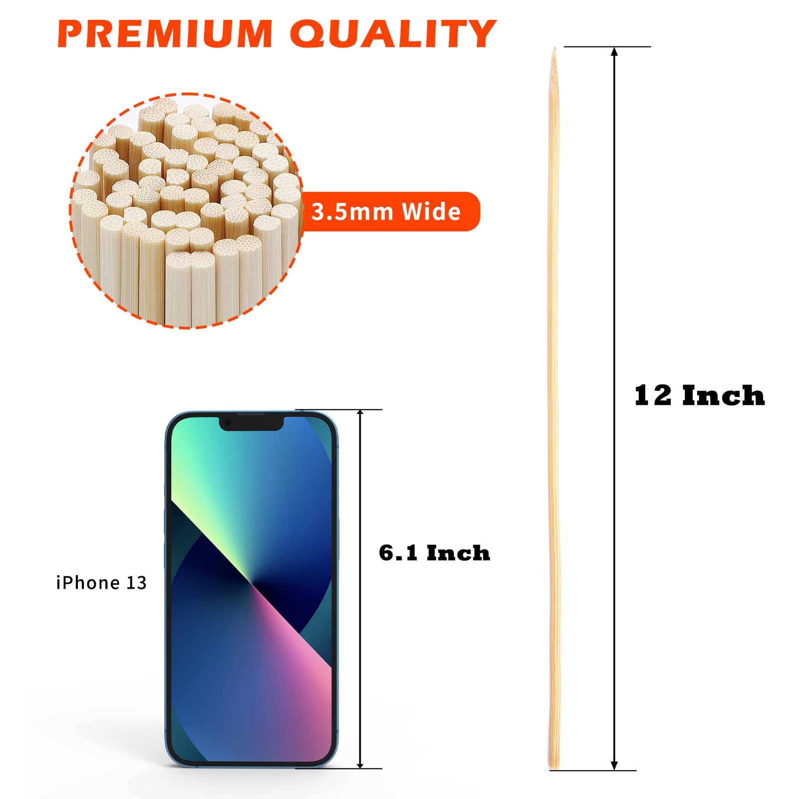 Endoshoji DSK04450 Commercial Flat Fish Skewers (Set of 20), 17.7 inches (450 mm), Main Unit, 18-0 Stainless Steel, Made in Japan