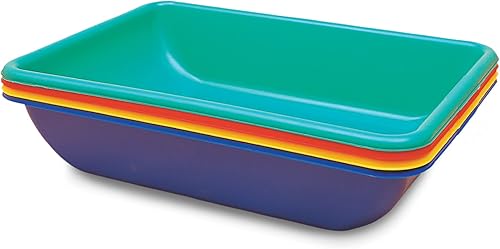 Edushape Juego de 4 bañeras de actividades para interiores y exteriores con agua y arena