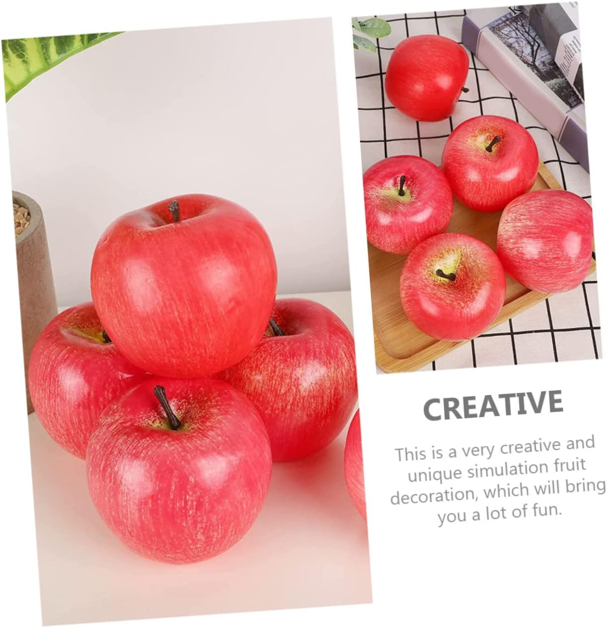Ciieeo 24pcs Simulation Fruit Decor Realistic Models for Home Kitchen Decoration Vivid Faux Fruits for Photography Props and Unique Design