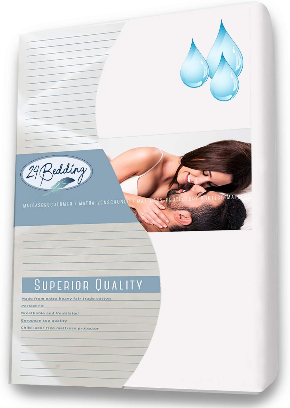 Flannel waterproof split topper mattress protector 200 x 220 cm - 200 x 220 cm