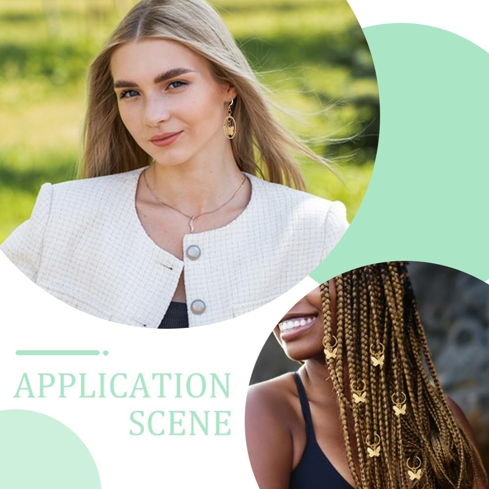 UNICRAFTALE 16Pcs 18K Gold Plated Butterfly Charms Animal Pendants Stainless Steel Pendants Small Hanging Dangle Crystal Pendants for DIY Jewelry Making Bracelet Necklace Earring - Image 5