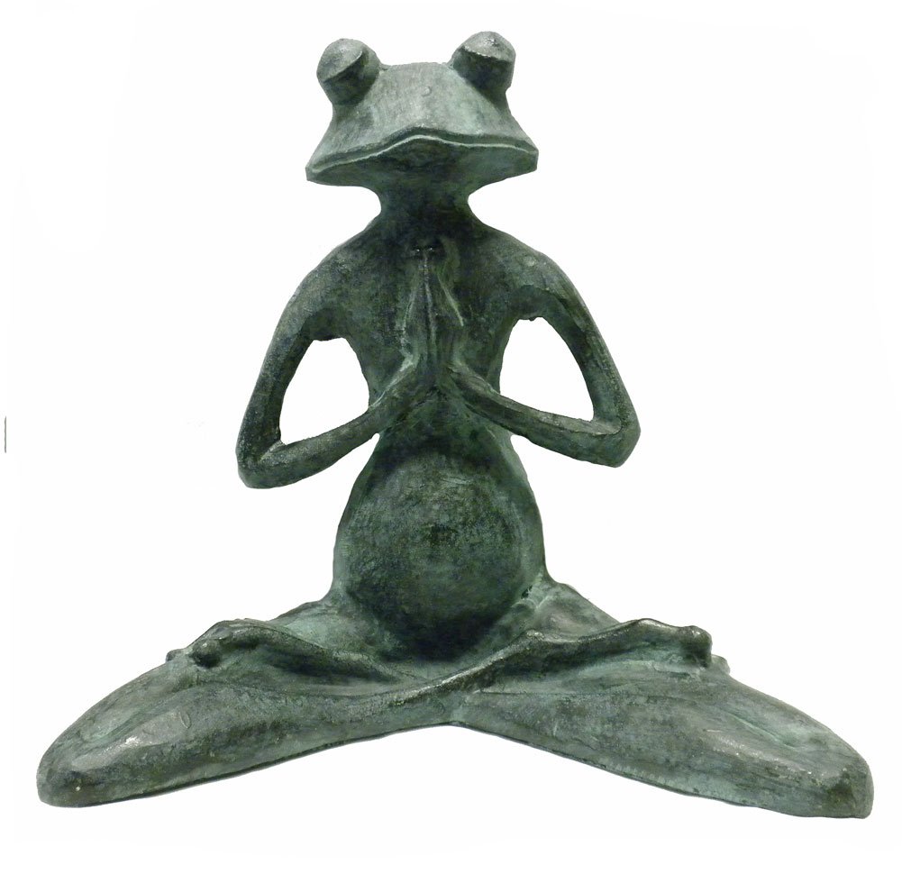 SPI Home 50791 Meditating Yoga Frog Garden Sculpture