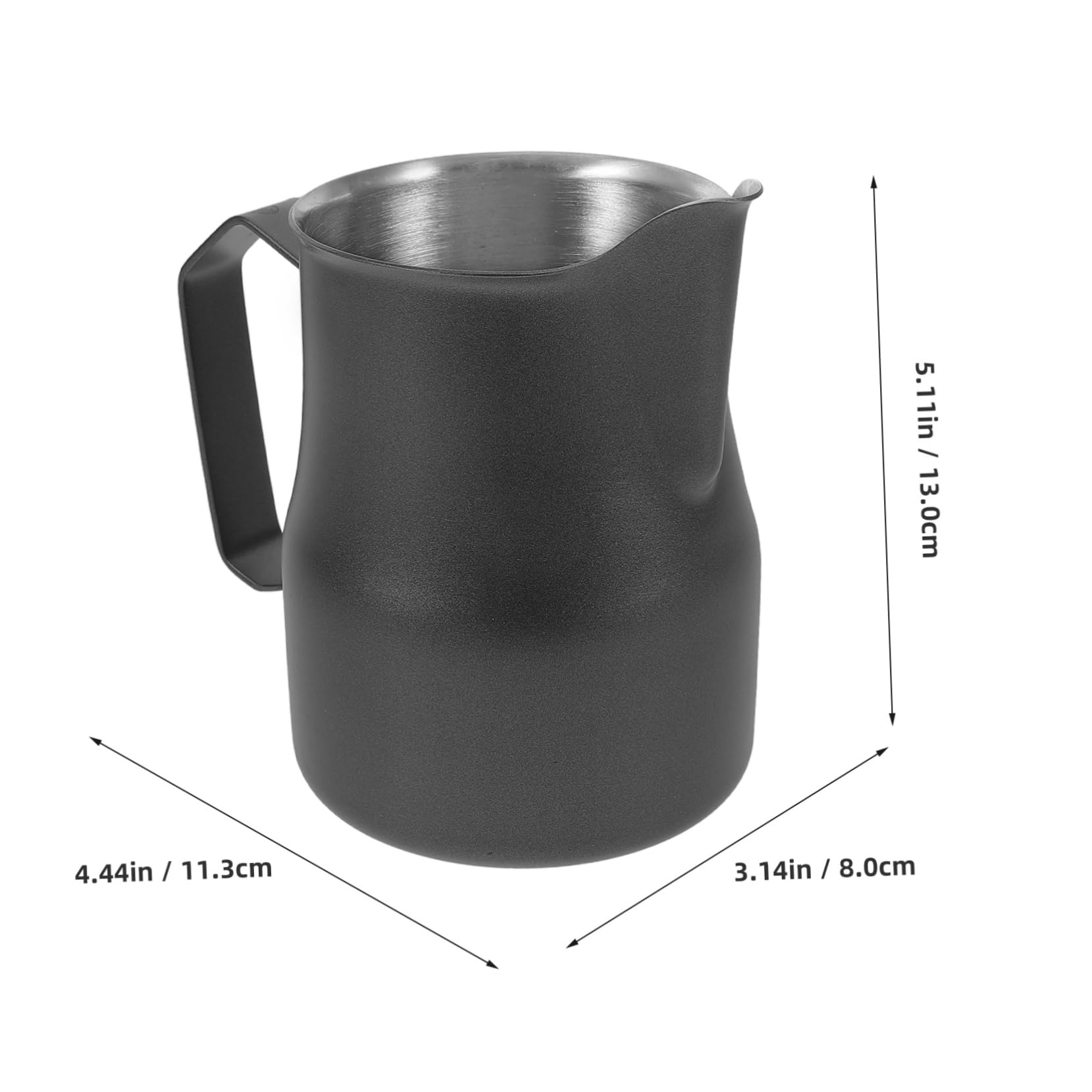 3piezas Jarra De Espumar Leche Inoxidable Pitcher Para Latte Art Taza Para Espumar Café Para y Amantes Del Café
