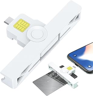 Smart Card Reader - Type C Common Access CAC Card Reader - Portable CAC Reader USB C for CAC Chip Card, Health, Government ID, IC Bank, Credit Card Rowces