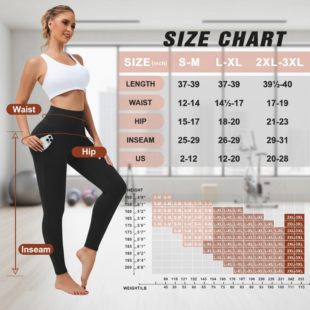 NEW YOUNG Legginsy Capri z kieszeniami dla kobiet, legginsy treningowe z wysokim stanem, kontrola brzucha, spodnie do jogi