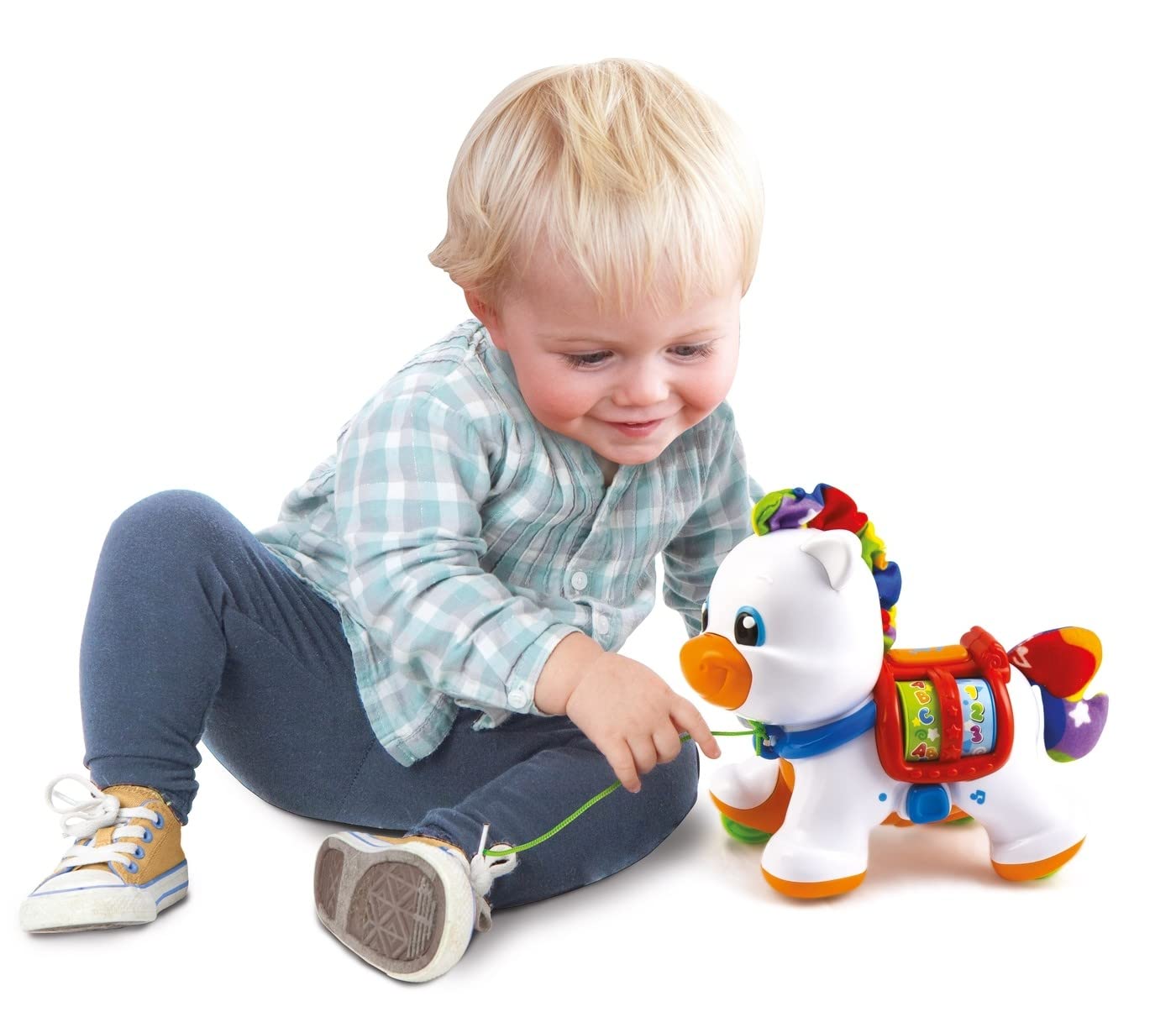 Clementoni Bébé Licorne Toujours Avec Moi - Jouet Tracteur Interactif Pour Motricité Dès 6 Mois - Made In Italy