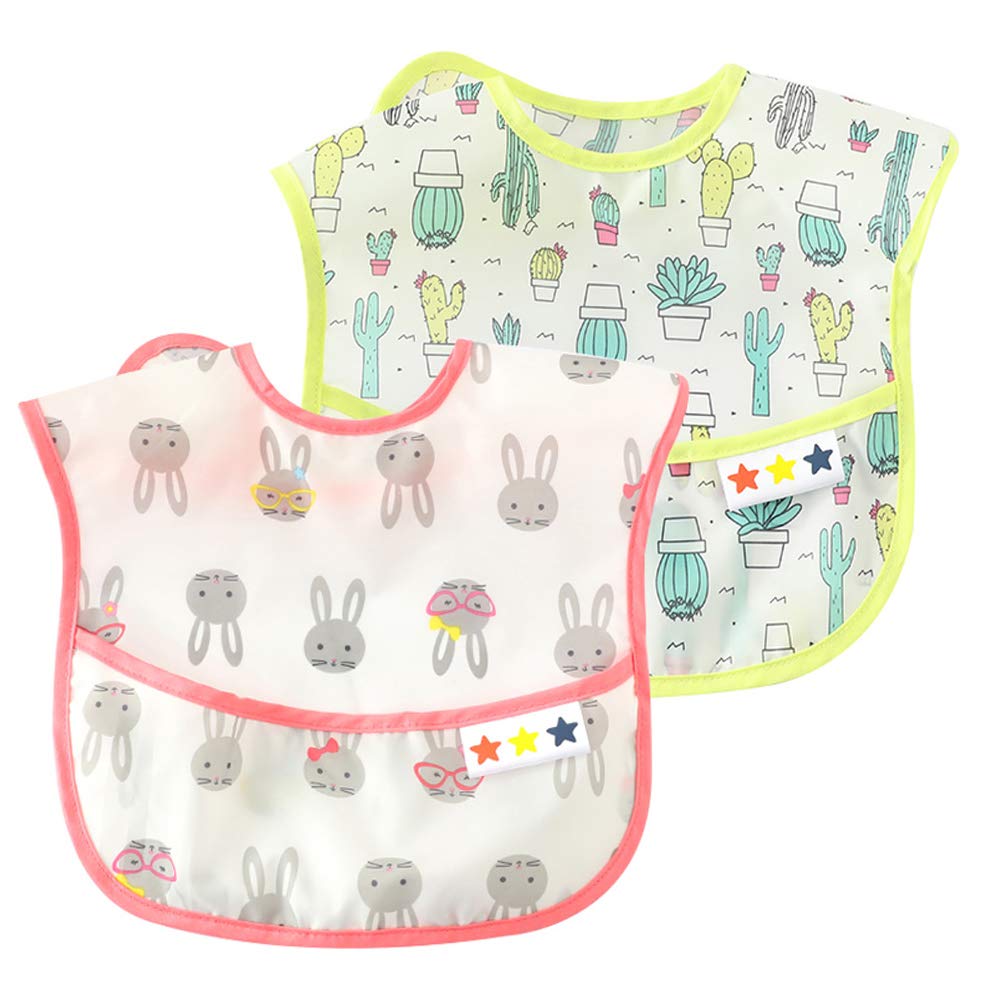 Happy Cherry - Grembiule Pittura Impermeabile Bambino Manica Lunga Bambine Bambini Bavaglino Artigianale Per Dipingere Giocare Mangiar Neonati Per Scuola Materna Casa - 2-4 Anni