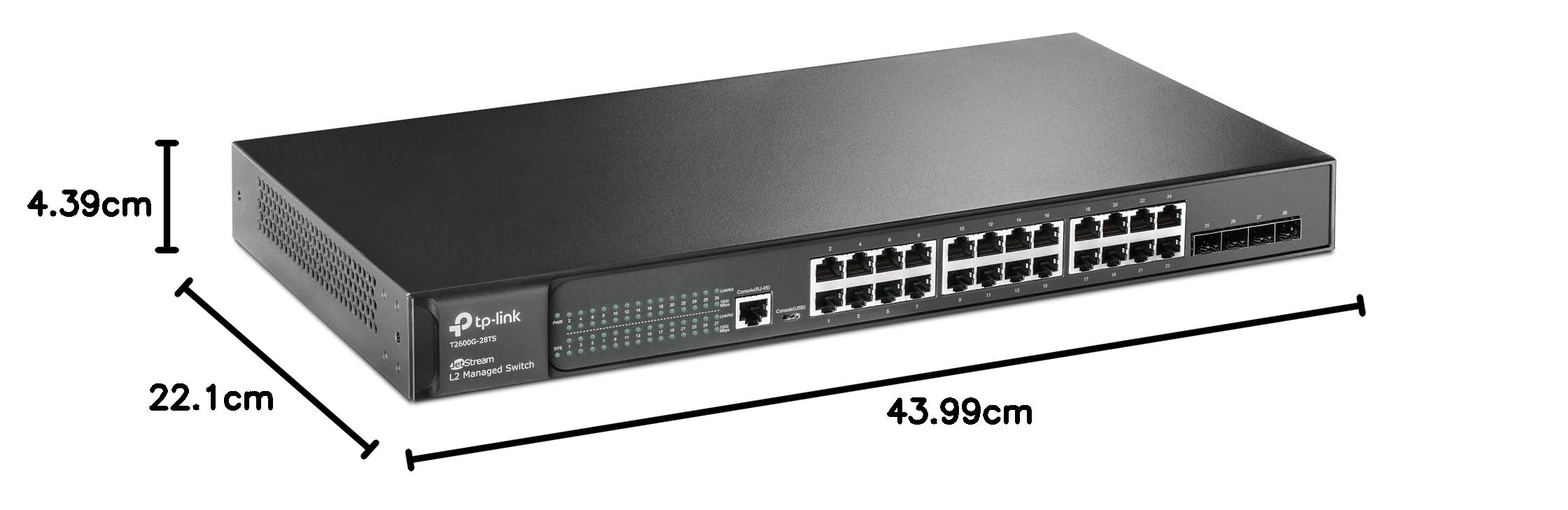 TP-LINK JetStream 24-Port Gigabit L2 Managed Switch with 4 SFP