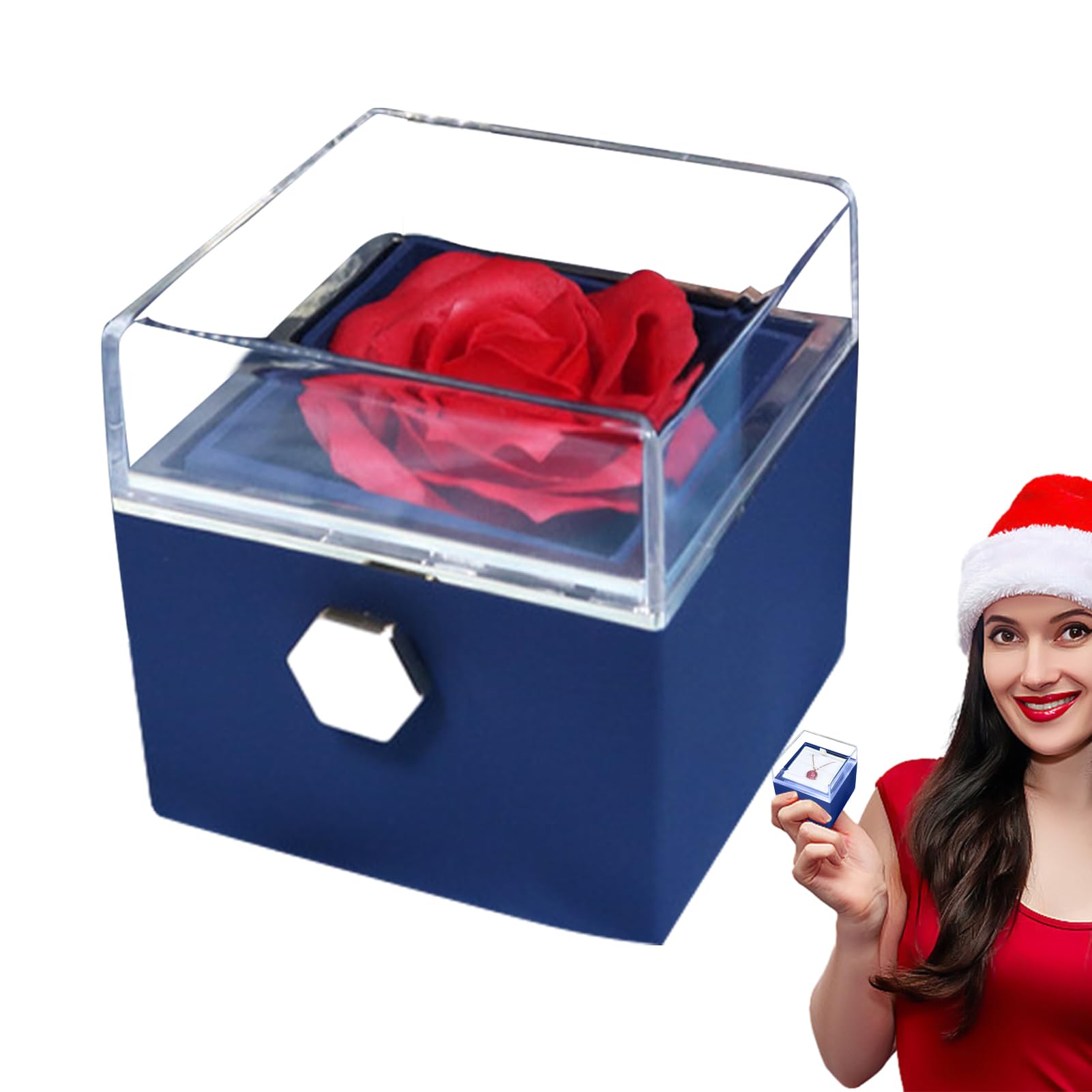 Amazon.co.jp: 回転ジュエリーボックス ローズジュエリーボックス 創造