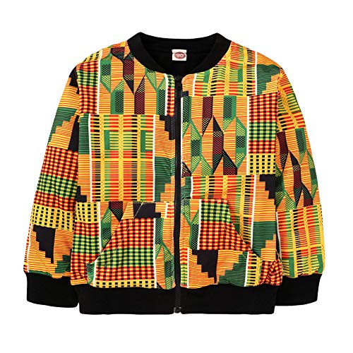 Africa Print Kids Coat Dashiki Jacket Kente Clothes for Boys Girls