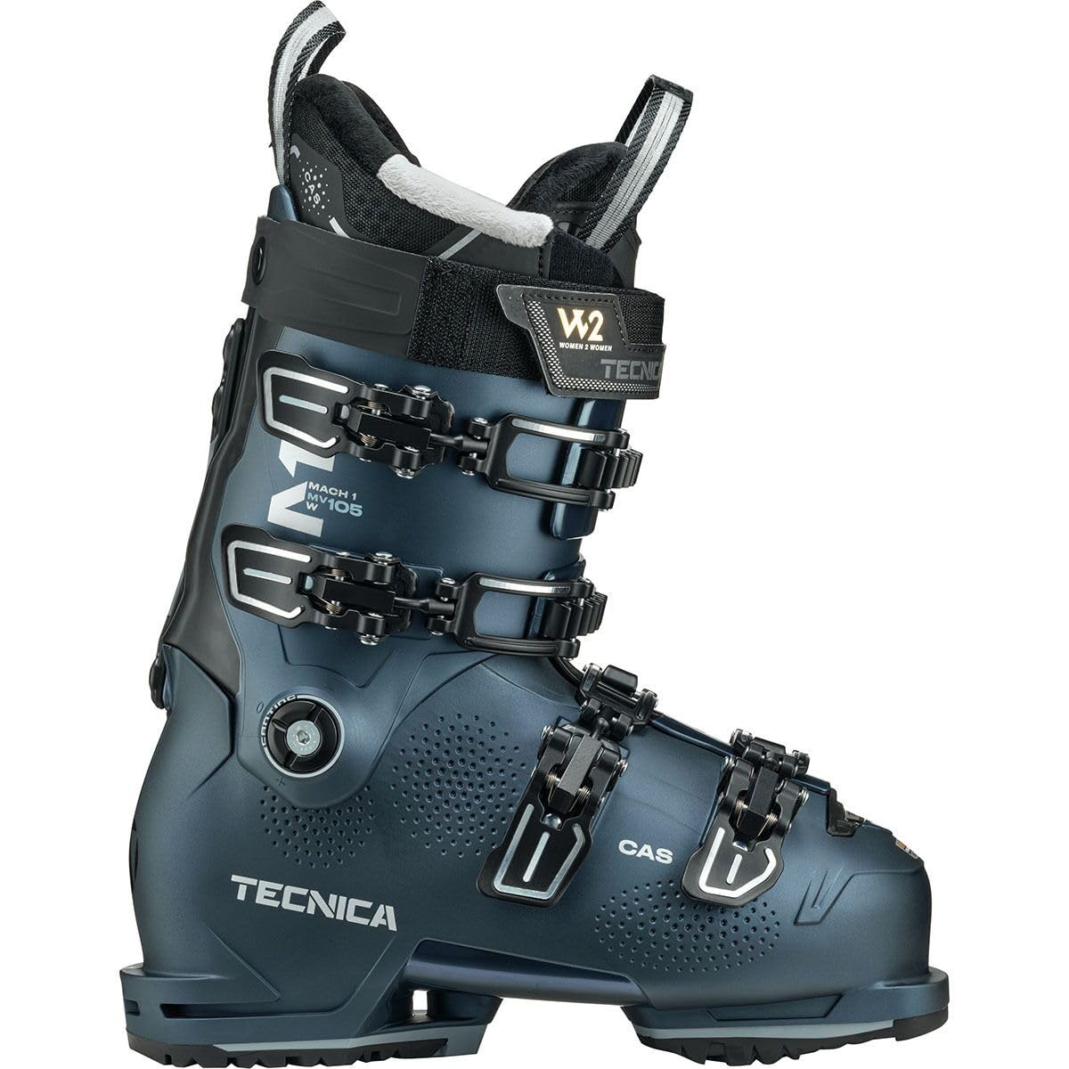 Tecnica Mach1 MV 105 W All Mountain/High Performance Women's Downhill Ski Boot (Iridescent Green, 23.5)