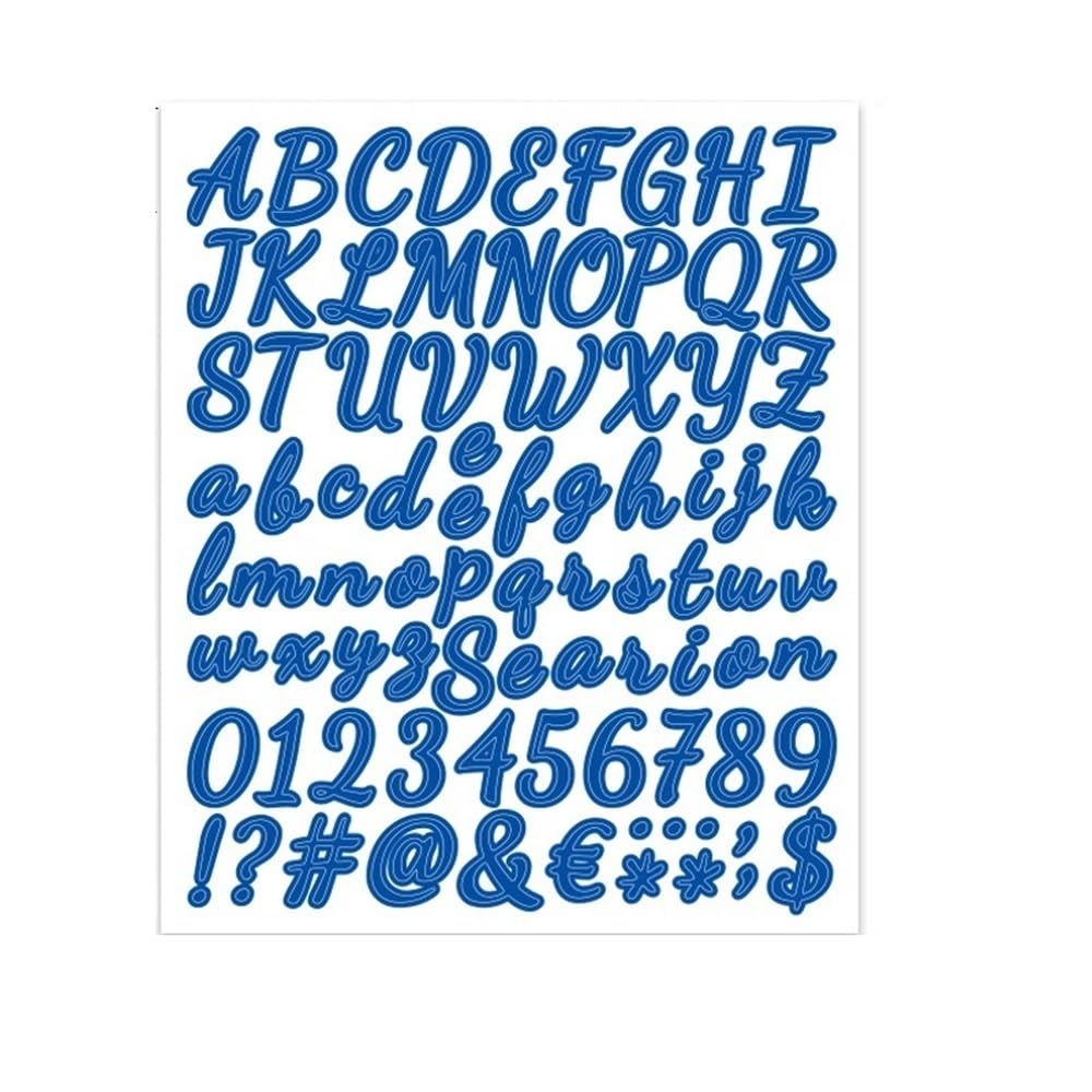 10 Sheets Large Self-Adhesive Stickers - Letters & Numbers for Crafts(Color8)