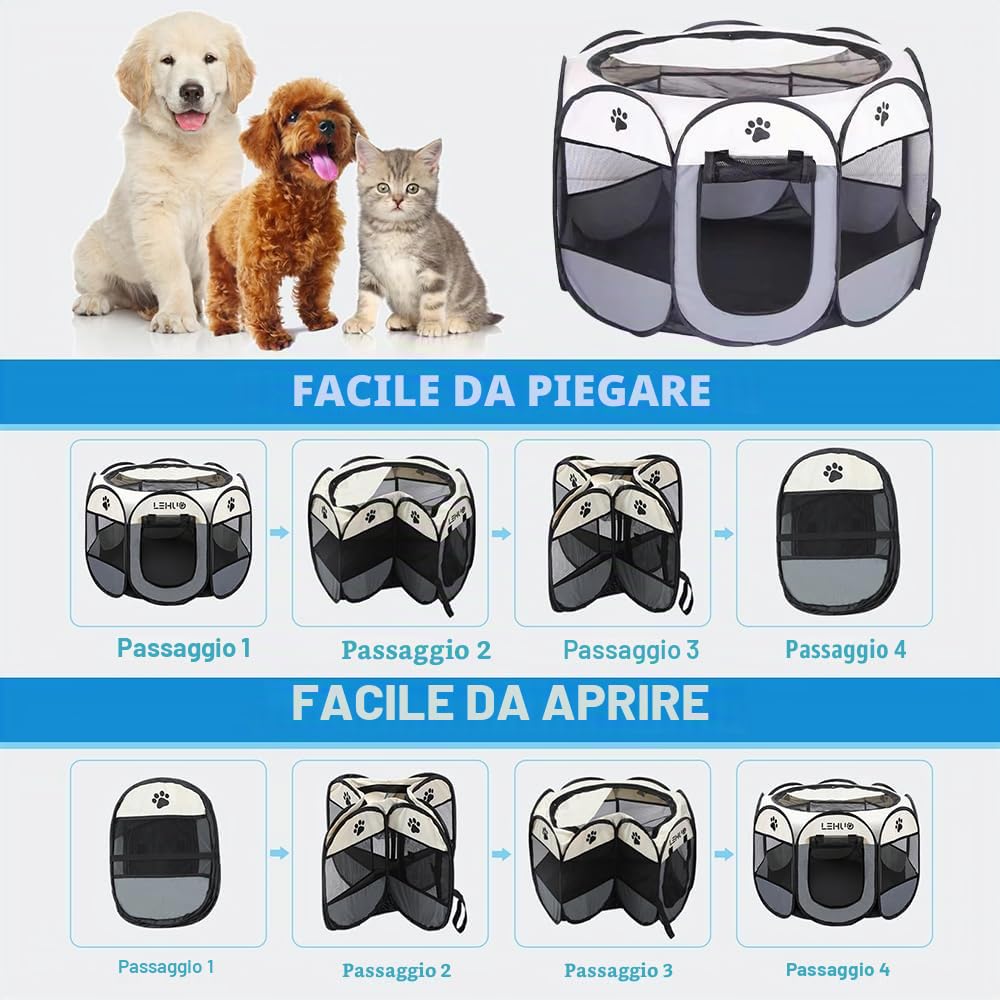 Recinzione per cani (marrone)