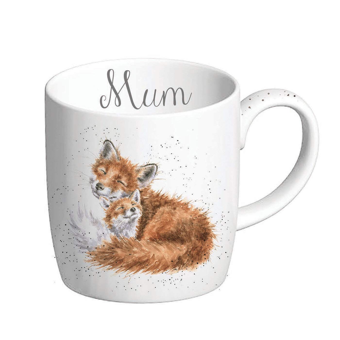 Portmeirion Ceramic Large Mum Mug With Foxes Design 0.4L, Multi coloured