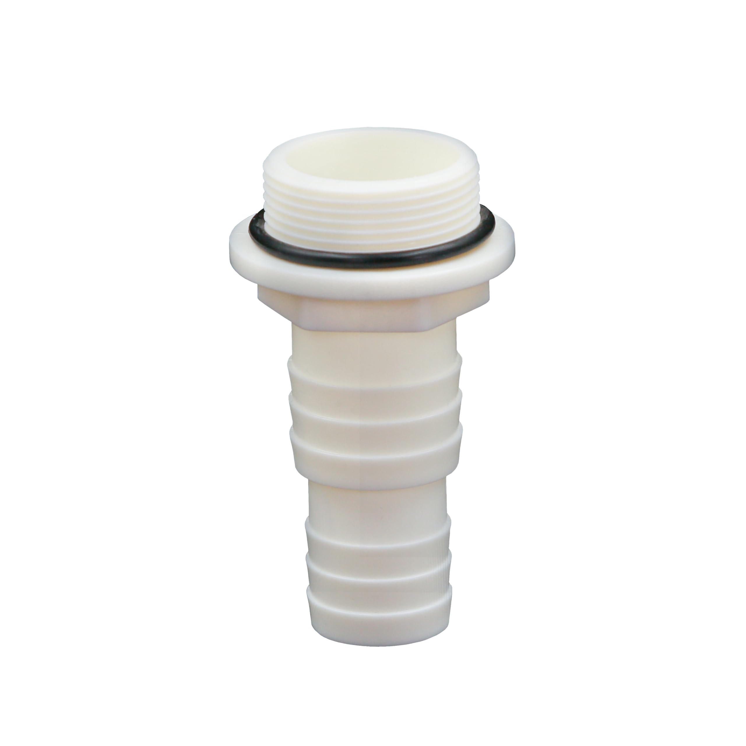 HAF® 8 x tulejka do węża ABS O-ring z końcówkami węża 32 i 38 mm x 1 1/2" gwint zewnętrzny, tulejka węża z białego ABS. Nadaje się do przyłącza pompy basenowej... Jakość: Made in Europe. Ilość: 8