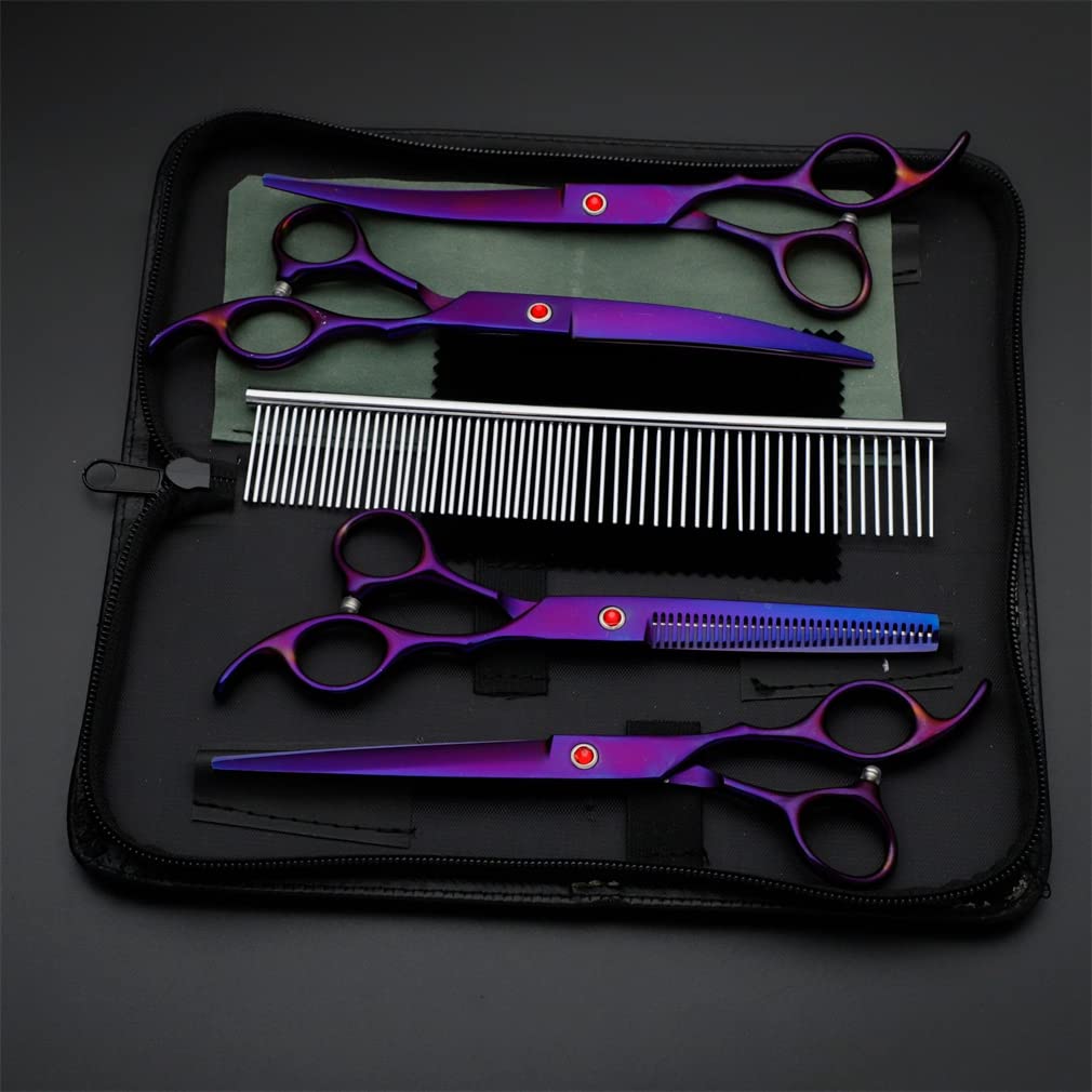 Forbici per La Toelettatura Professionale da 7,0 Pollici, Cesoie per Cani E Pettini per Animali Domestici, Miglior Pet Grooming Shears per Il Corpo Pieno, per Il Cane Cat Careni per Capelli