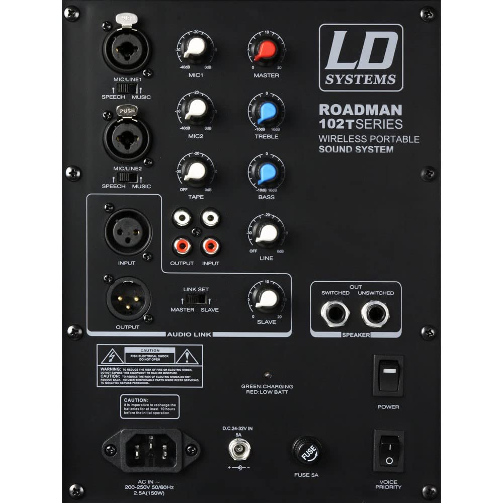 LD Systems Roadman 102 HS B5 - Enceinte de Sono Portable avec Micro Serre-tête