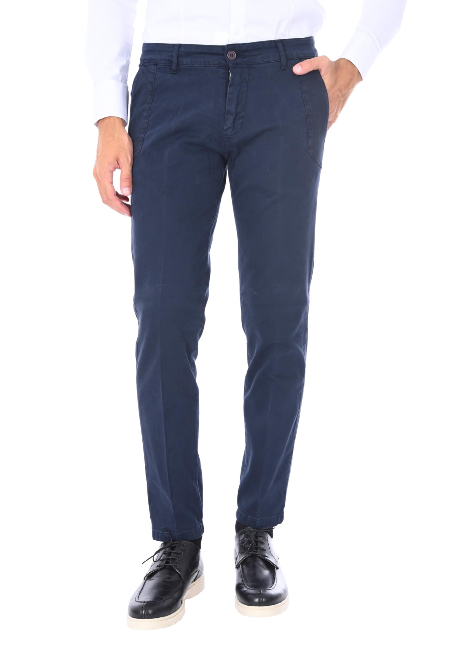 Ciabalù Pantalones de hombre elegantes de invierno Slim Fit Chino, turquesa, 44