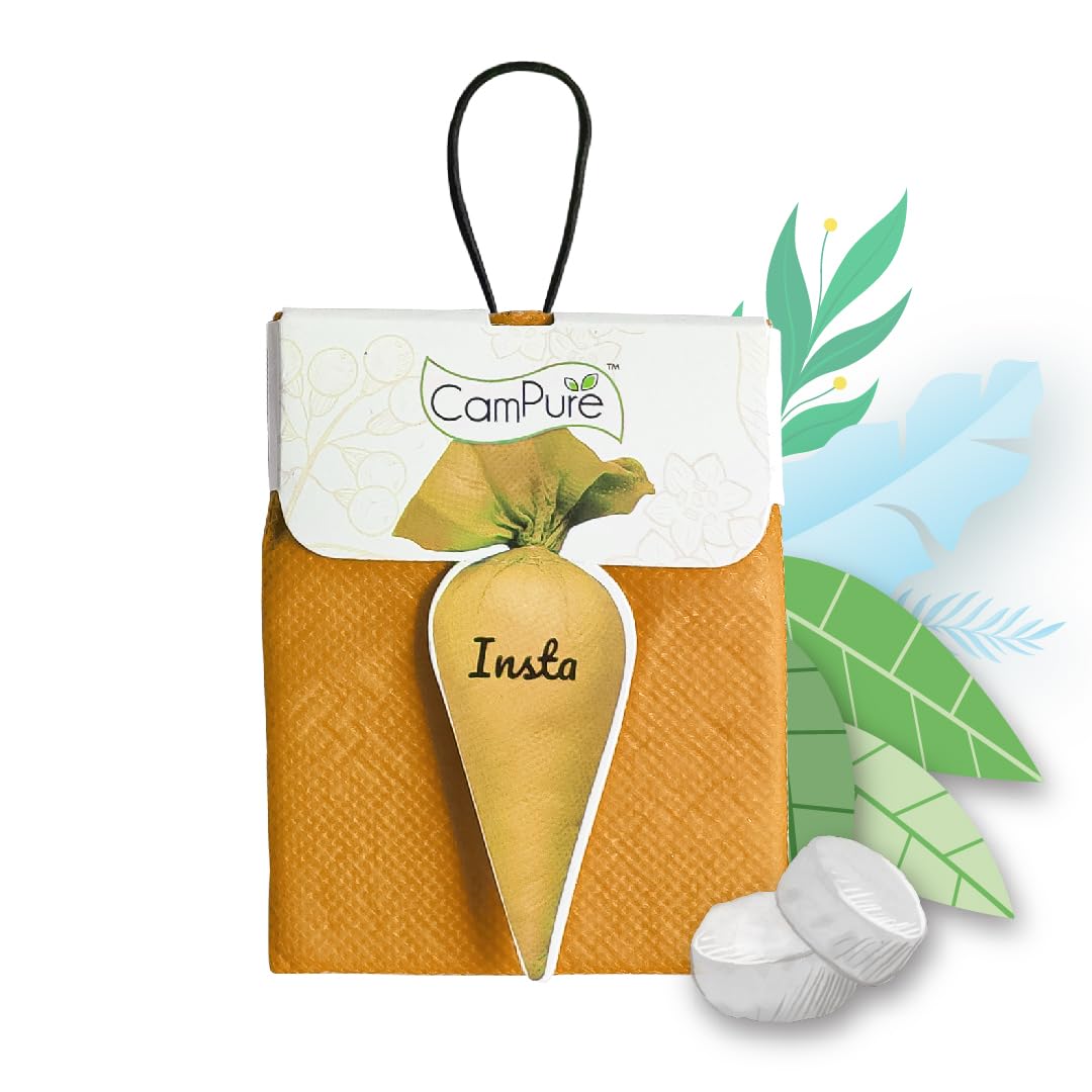 CamPure Camphor Insta Cone (Sandalwood) Pack of 3-100% Organic | Air Freshener for Car, Wardrobe, Office Cabins, Drawers, Travel Bag & Bathroom (B0CZTVFCJ7) Amazon Price History, Amazon Price Tracker