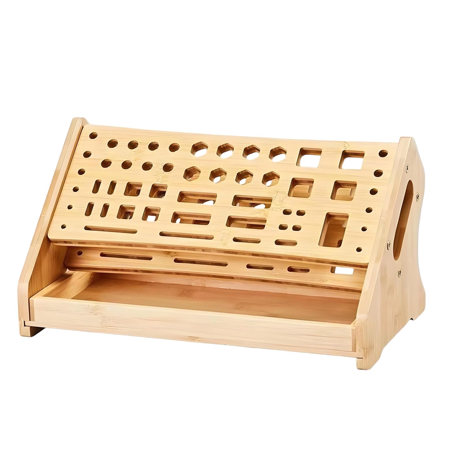 Zxfdsfdbnm Natural Wood Storage Shelf Without Assembly Needed 30 Second Setup for Kitchen Desk Bedroom Camping Portable Lightweight Multipurpose Organizer Desktop Organizer